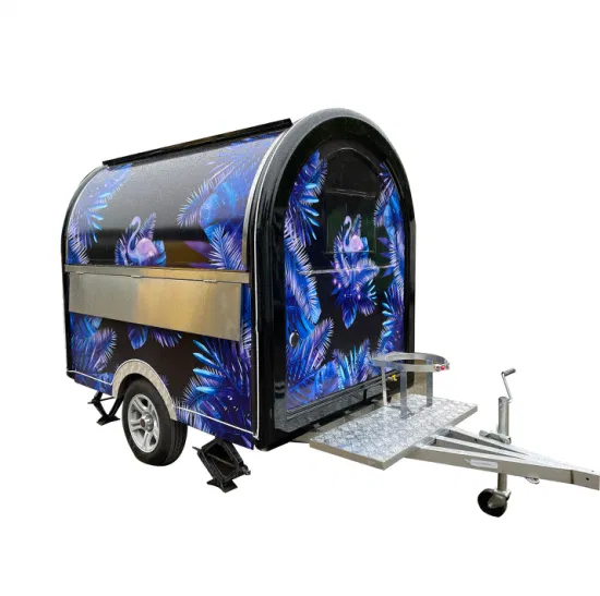 Tune Hot Sale Street Food Cart Black Mini Food Truck on Wheels