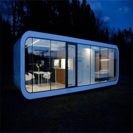 20FT Prefabricated Modular Mobile Home and Luxurious Sea View Sun Room Beach Room Apple Cabin Bar Office Pod