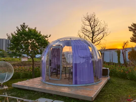 Glamping Tent Luxury Transparent Dome Tent Geodesic Outdoor Camping Dome Tent for Resort Hotel, Camping, Outdoor Activities