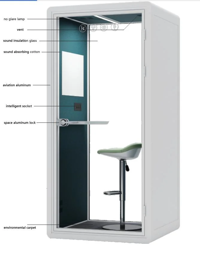 Middle Soundproof Meeting Pod Prefab Office Pods Portable Tiny Outdoor Pod for Home Office and New Business Meeting Room