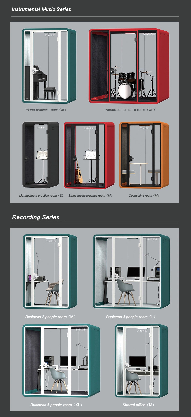 Indoor/Outdoor Soundproof Privacy Office Cubicle Pods