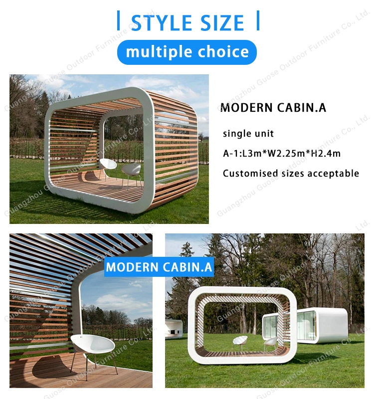 20FT Mini Prefab House Portable Modular Homes Ready Made Luxury Modern Residential 1 Bedroom Mobile Ofiice Pod